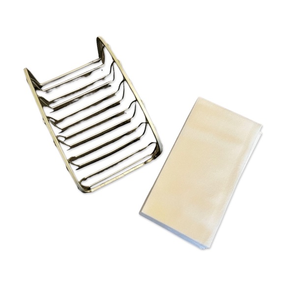 Satin Nickel Guest Towel Holder Like New - Picture 6 of 11